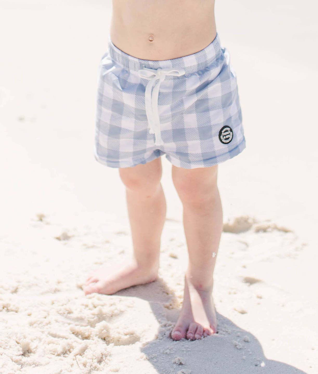 Blue Check Swim Trunks