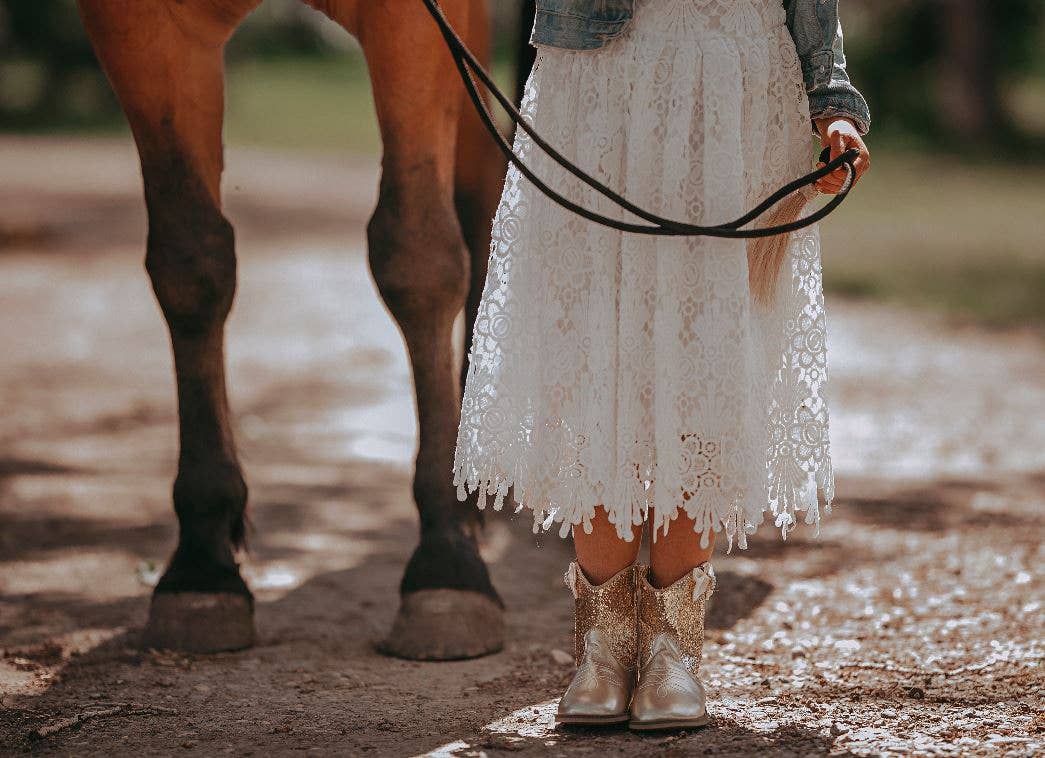 Gold Glitter Cowgirl Boot