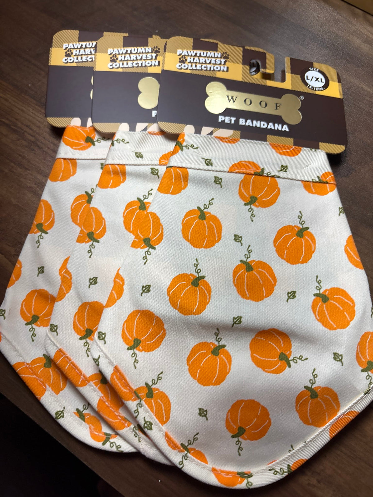 Pumpkin Dog Bandana LG/XL