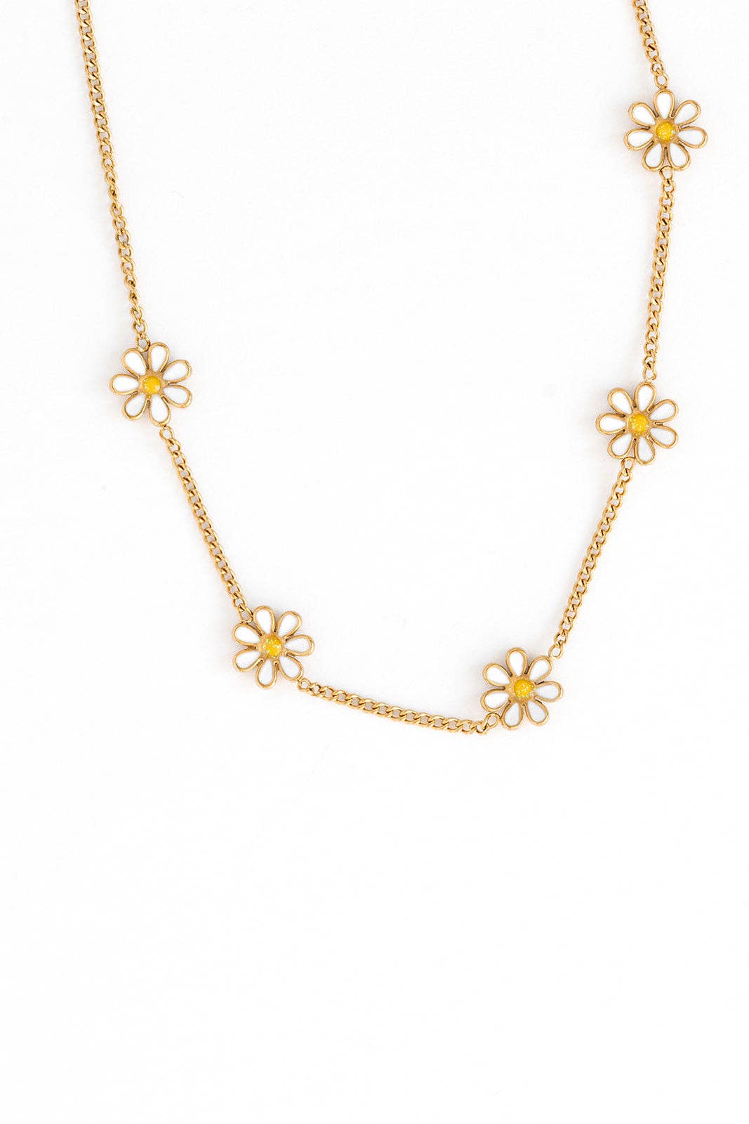 Daisy Repeat Necklace Earrings - Hypoallergenic, Girl Gift