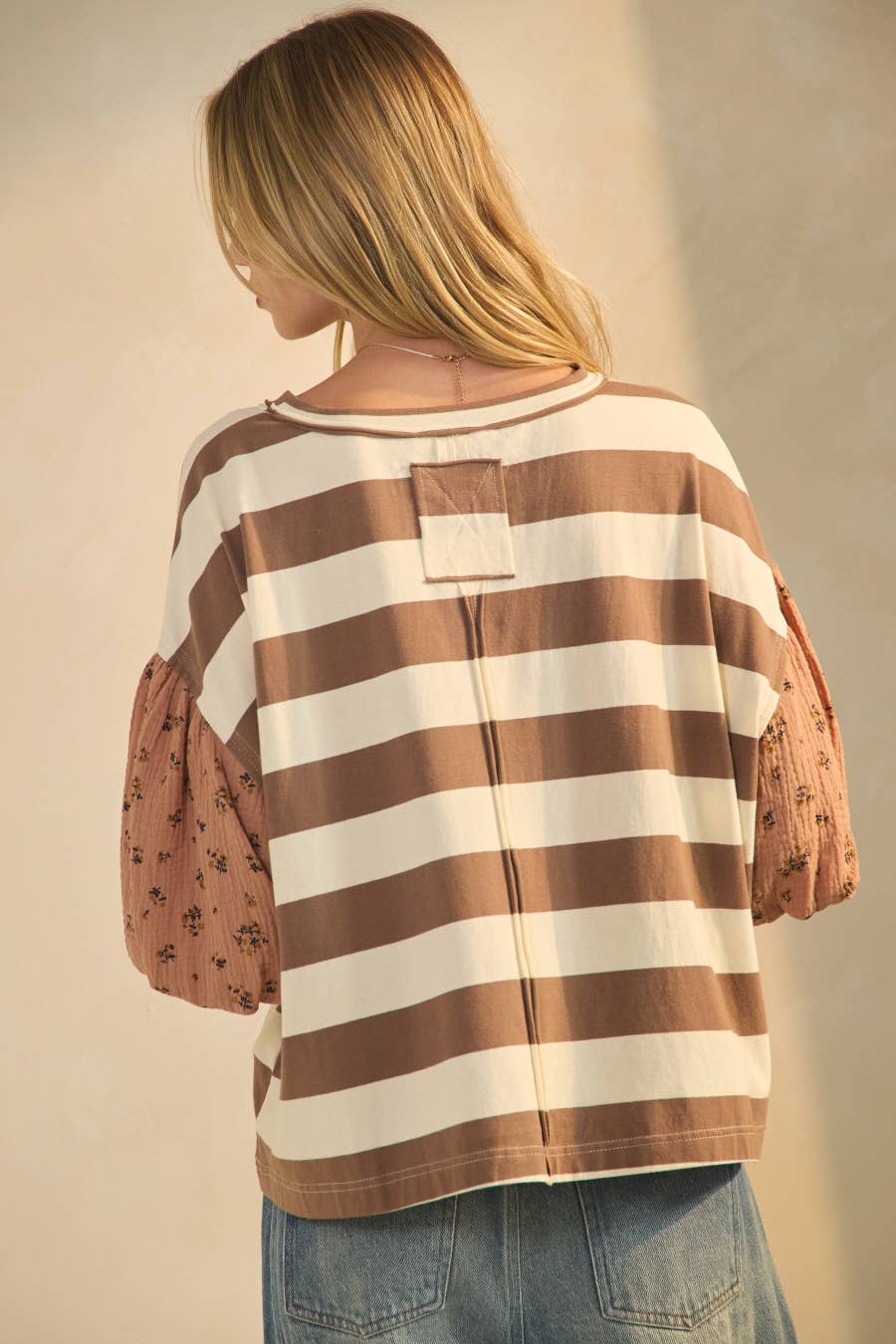 Plus Bold Striped Knit Top