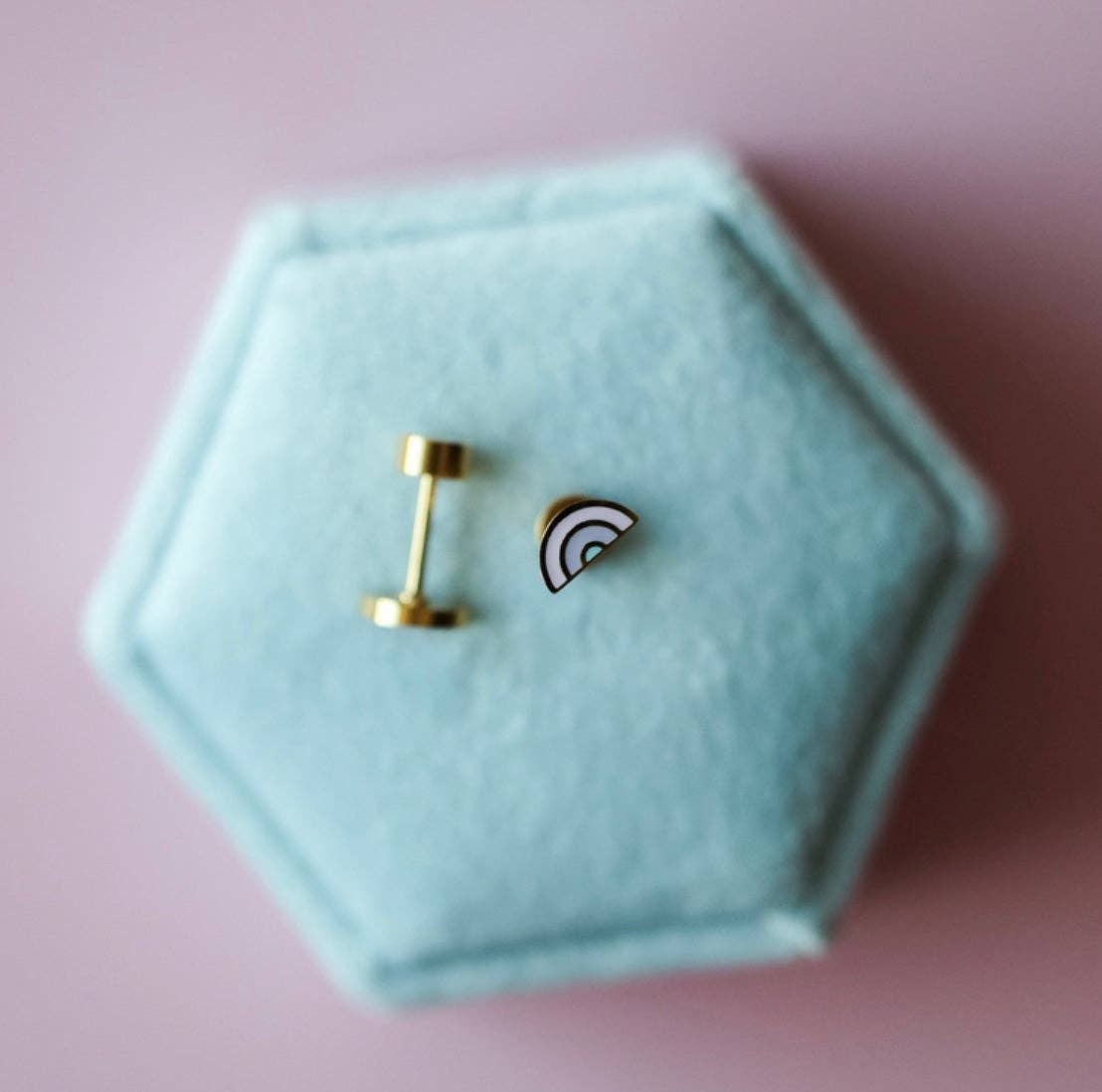 Tiny Rainbow Earrings