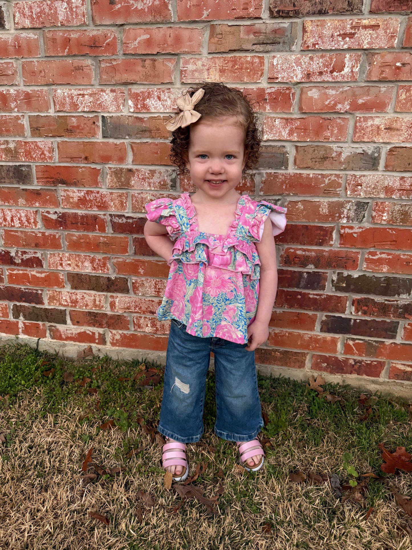 Floral Ruffle Top