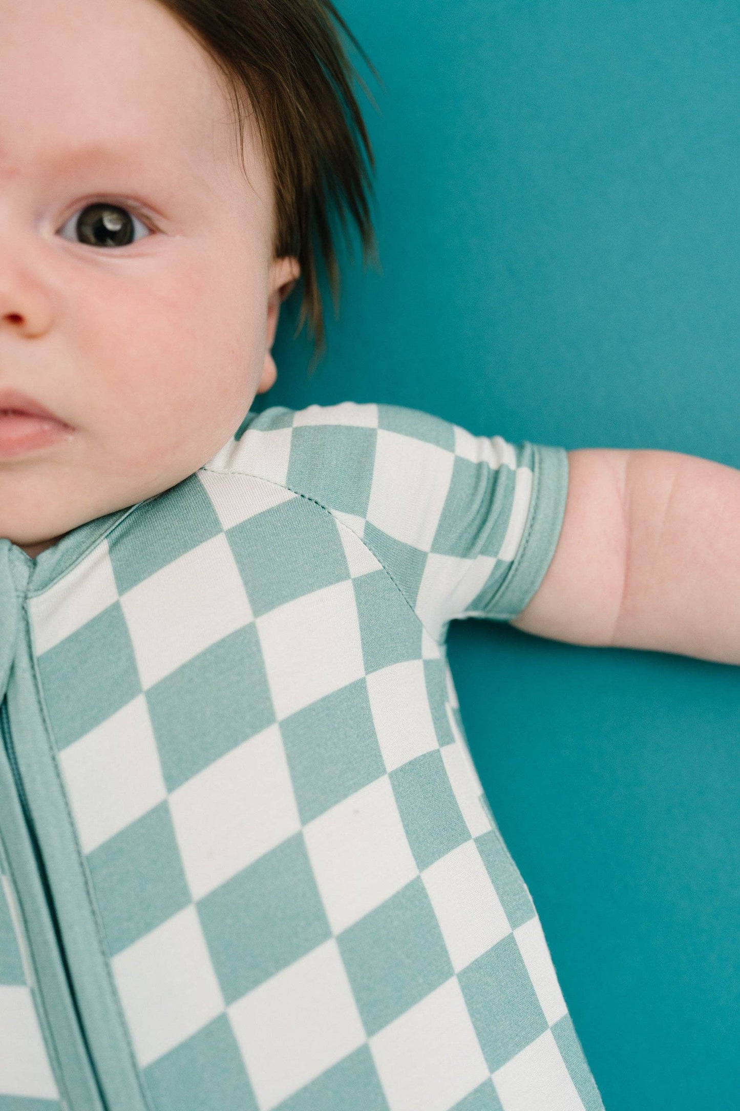 Bamboo Seafoam Checkered Shortie