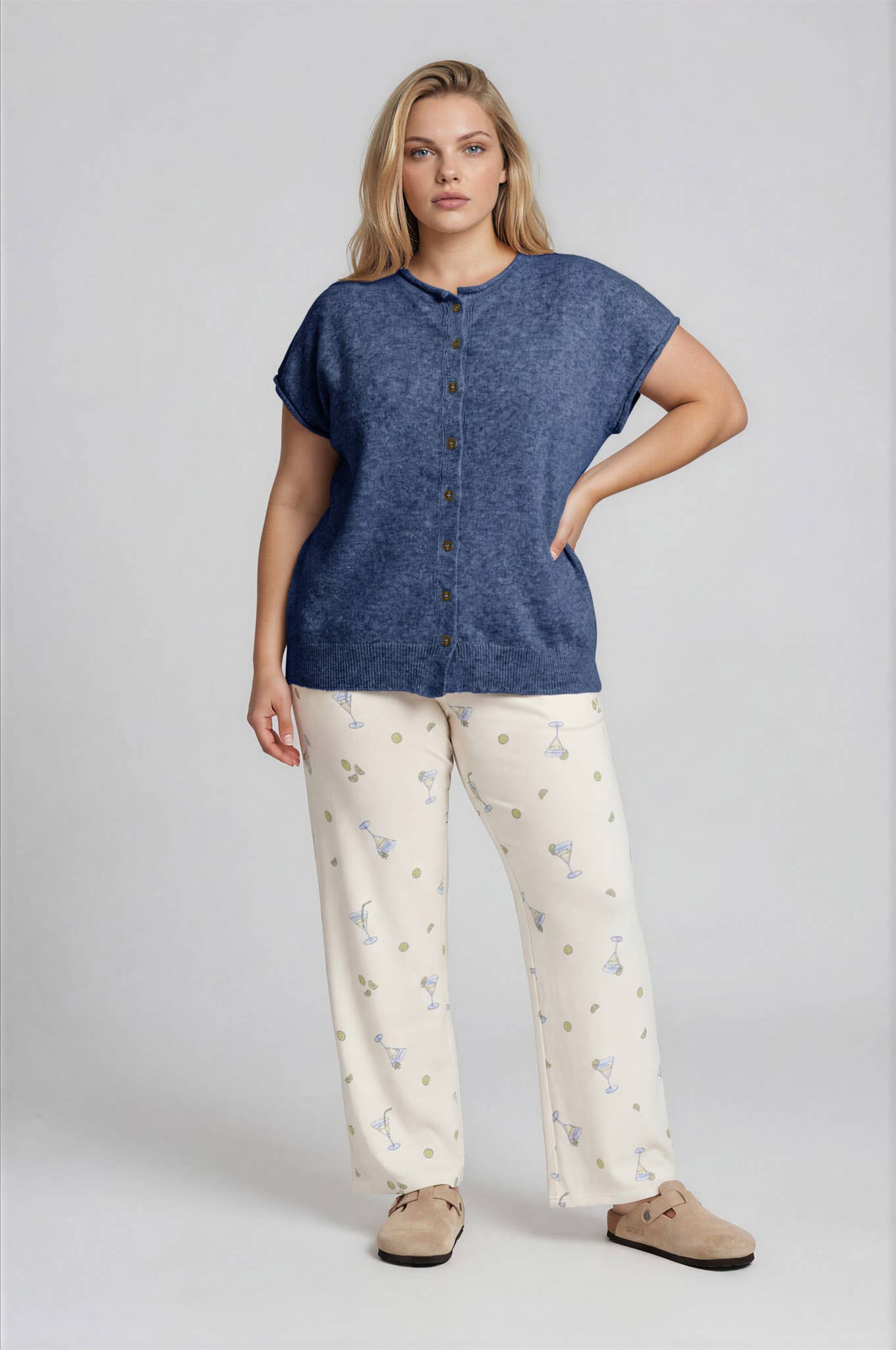 PLUS RAW EDGE SLEEVELESS LIGHTWEIGHT CARDIGAN