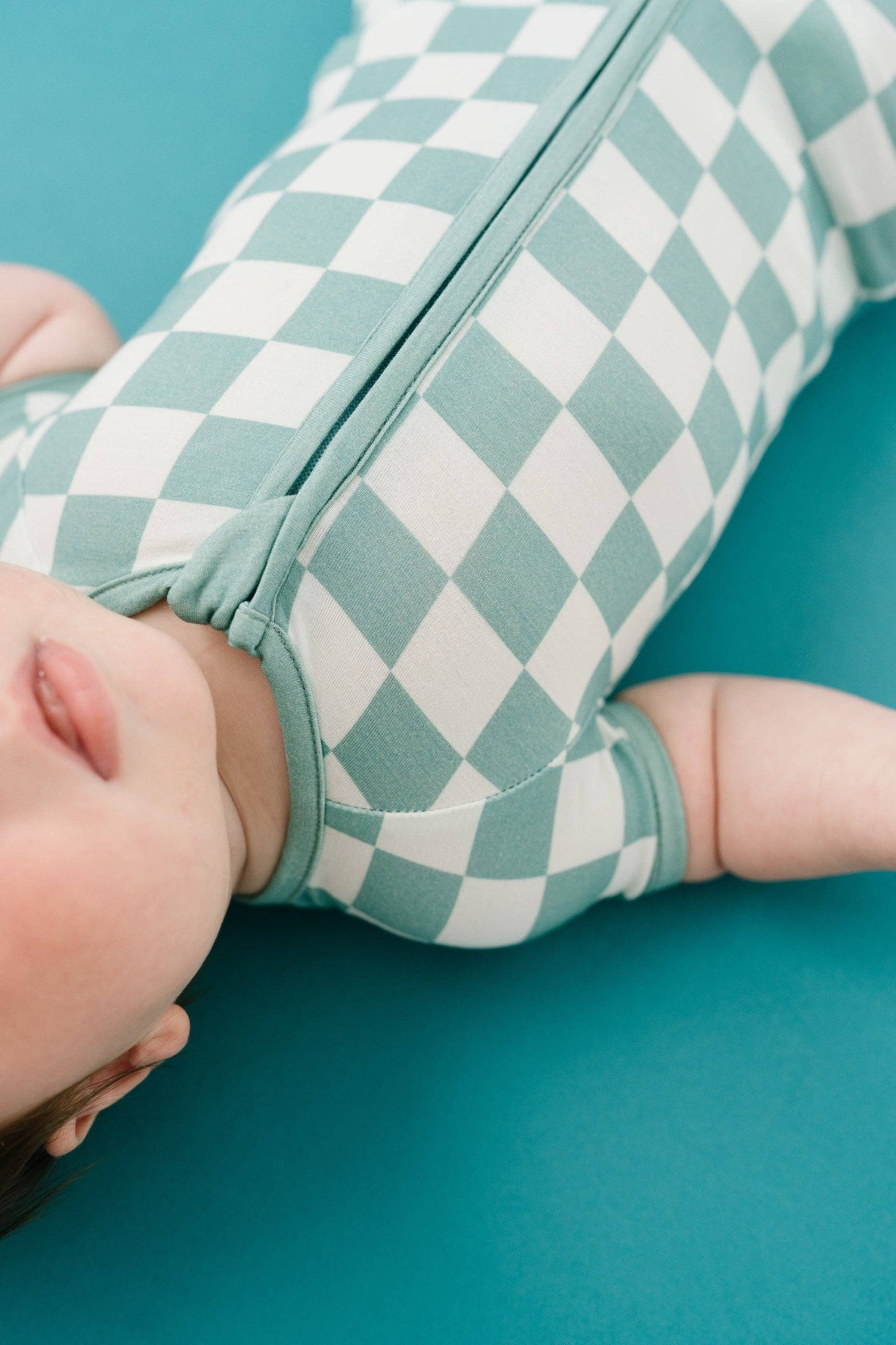 Bamboo Seafoam Checkered Shortie