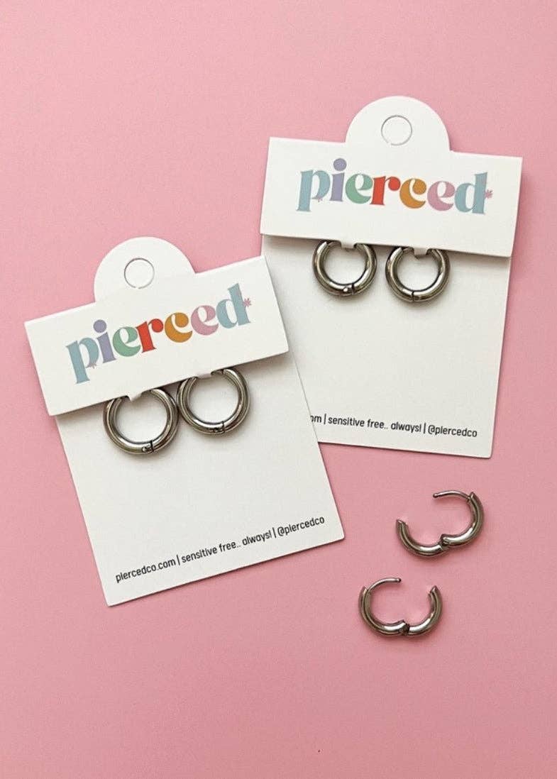 Silver Huggies Earrings