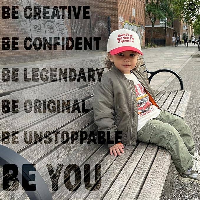 Kid/Baby 2-Tone Cap: Born Free But Now Im Expensive