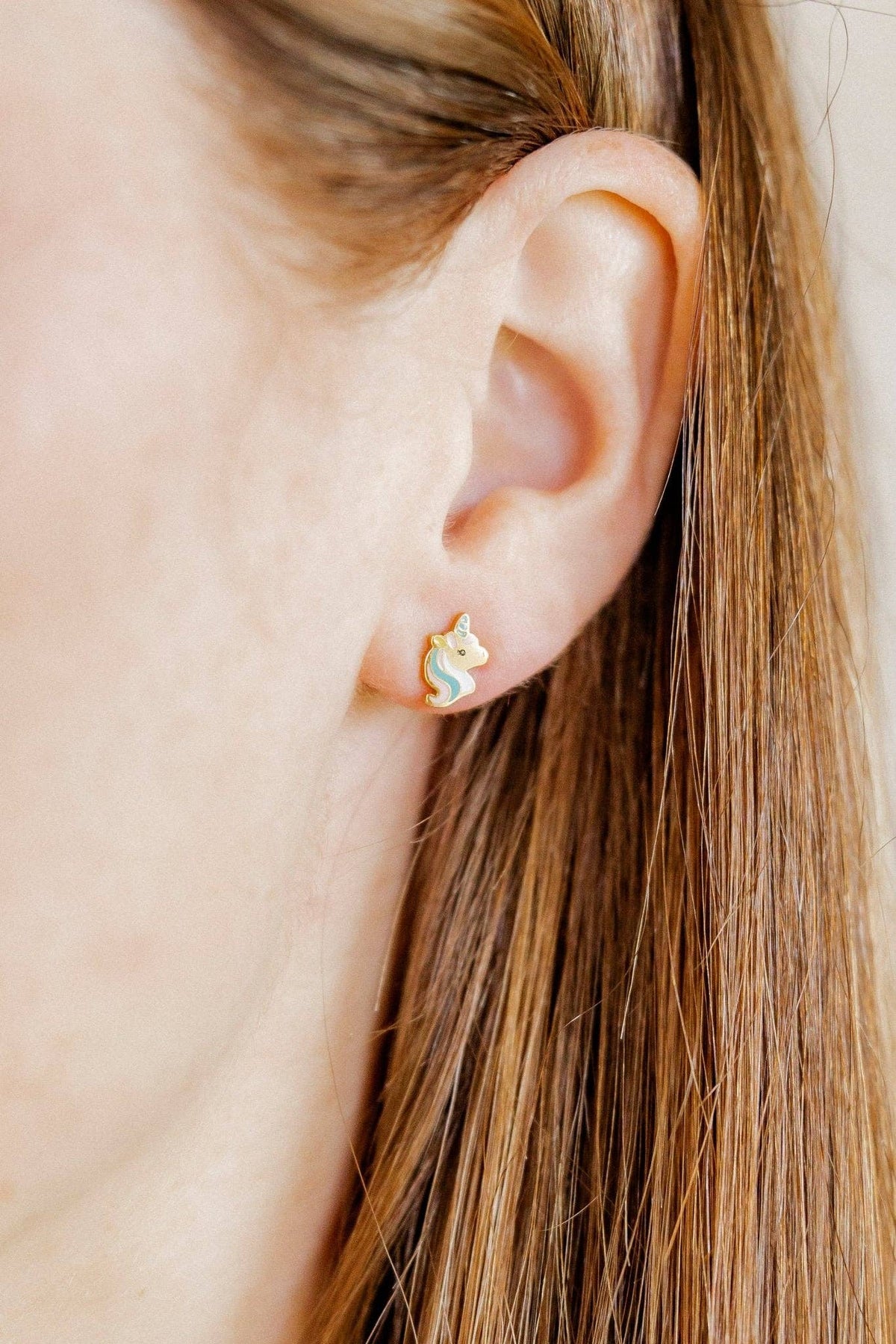 Screwback Stud Earrings - Unicorn
