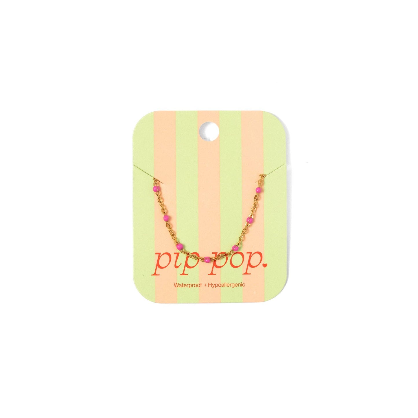 Enamel Bead Necklace Earrings - Hypoallergenic, Girl Gift