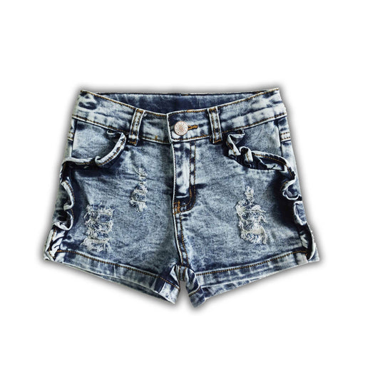 Acid wash Denim Shorts