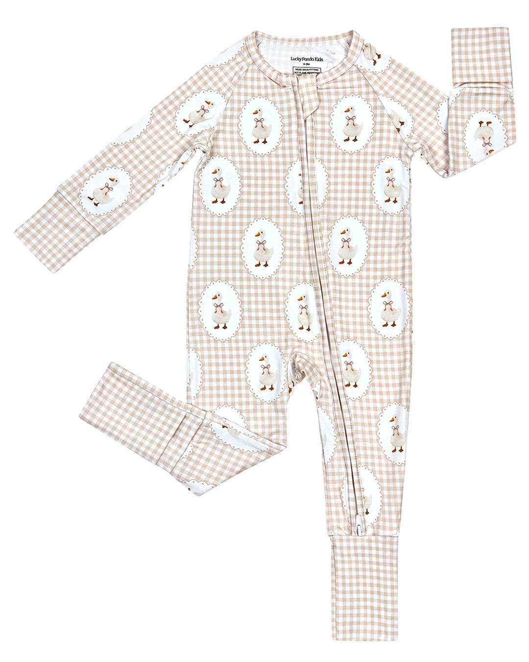 Bamboo Zip Romper | Gingham & Goose