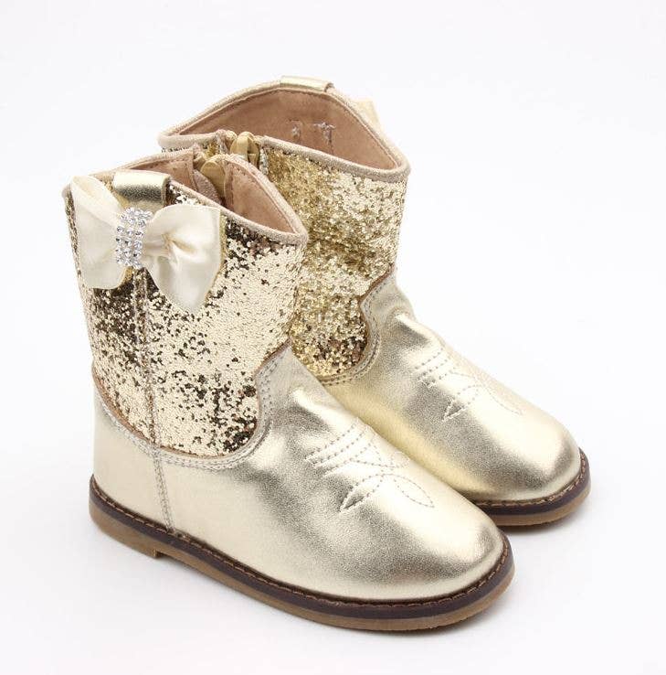 Gold Glitter Cowgirl Boot