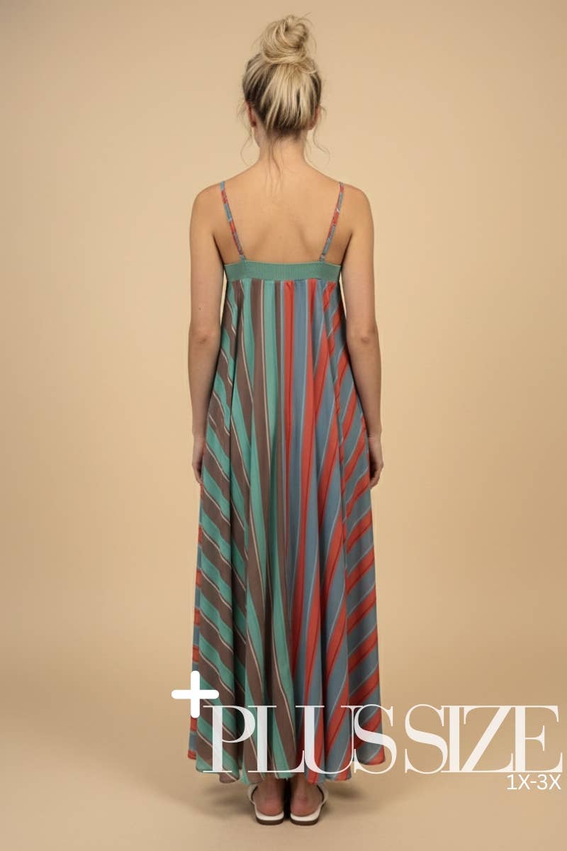 Serafina Striped Maxi in PLUS SIZE