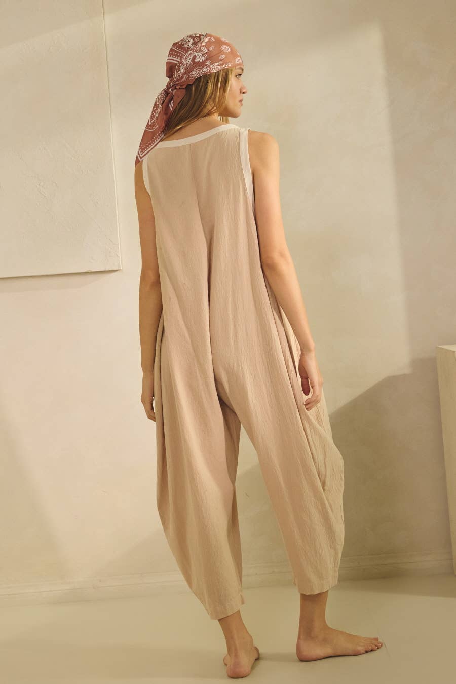 Plus Relaxed Sleeveless Jumpsuit