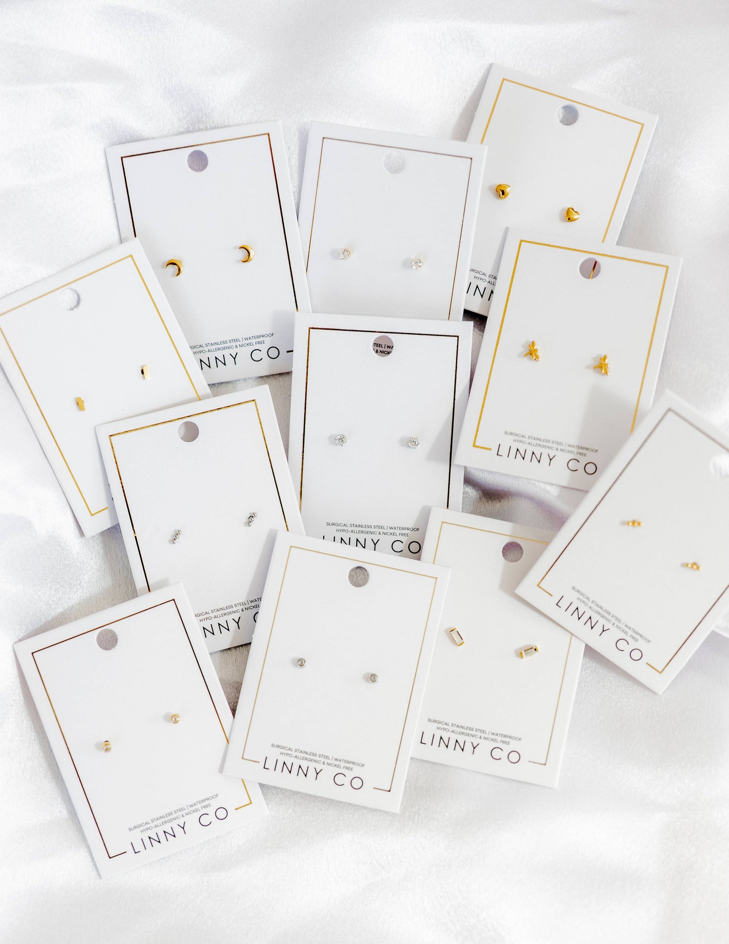 Screwback Stud Earrings - Micro Tally Gold
