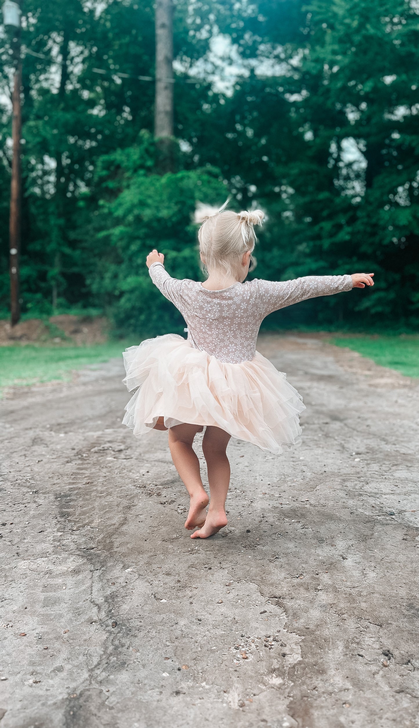 Bamboo Mocha Floral Tutu Dress