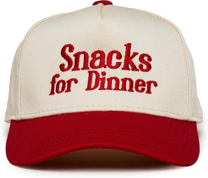 Snacks for Dinner Embroidered Cap