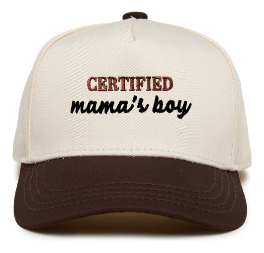 Certified Mamas Boy Embroidered Cap