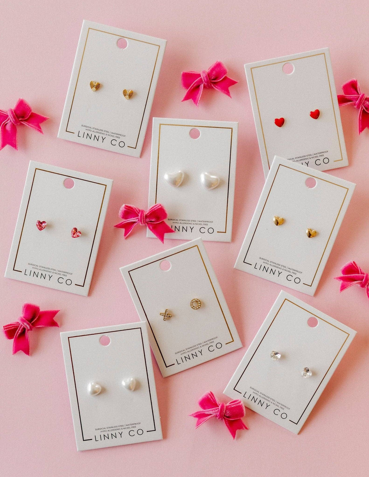 Screwback Stud Earrings - Andrea Heart
