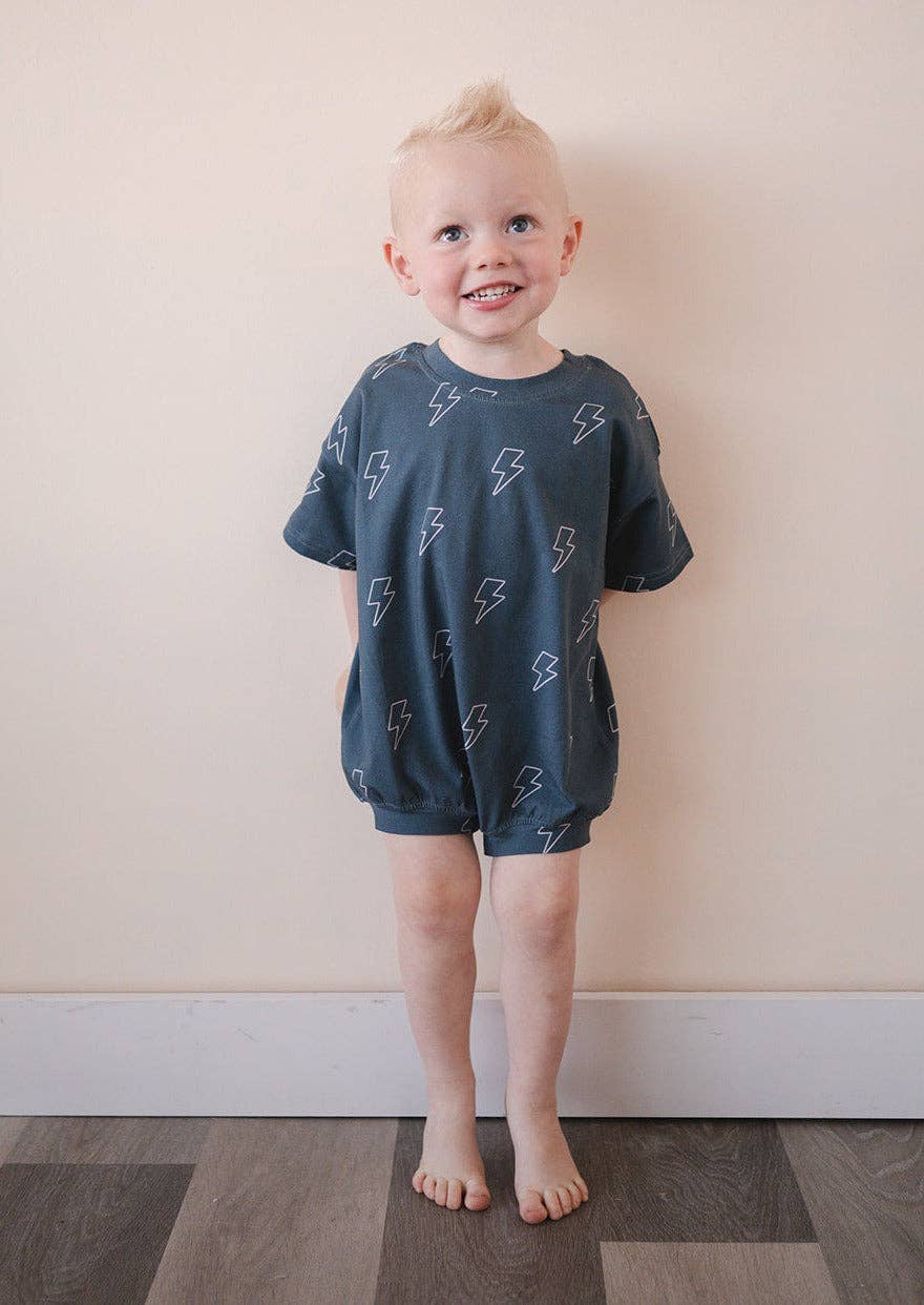 T-shirt Bubble Romper - Bolt