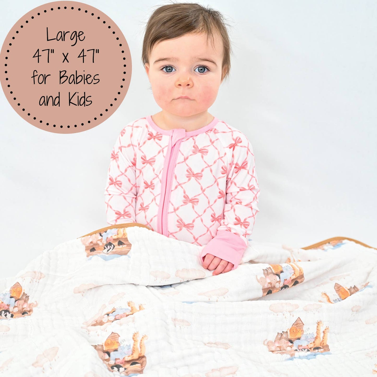 Noah's Ark Baby Toddler Muslin Quilt