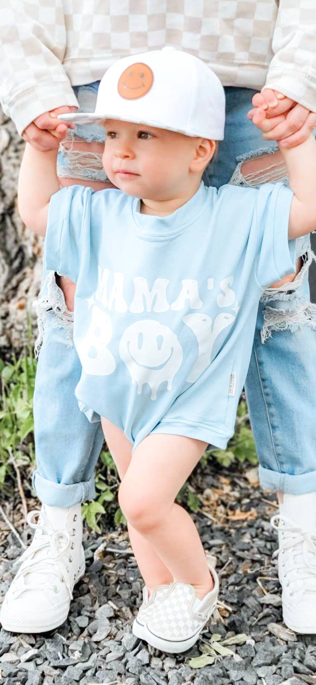 Aqua Mama's Boy Summer Bubble Romper