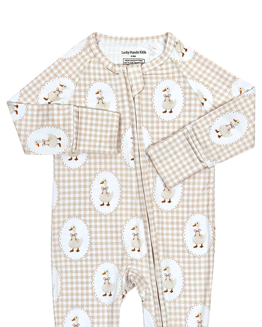 Bamboo Zip Romper | Gingham & Goose