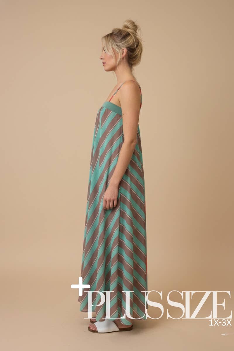 Serafina Striped Maxi in PLUS SIZE
