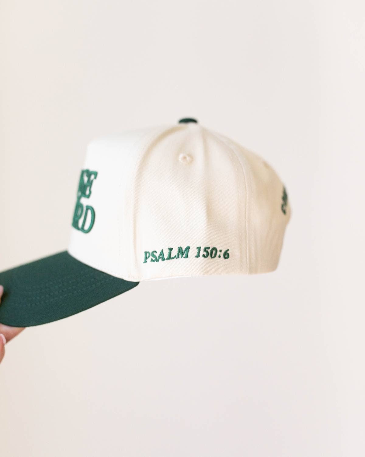 Praise the Lord KIDS Hat - Dark Green & Off-White