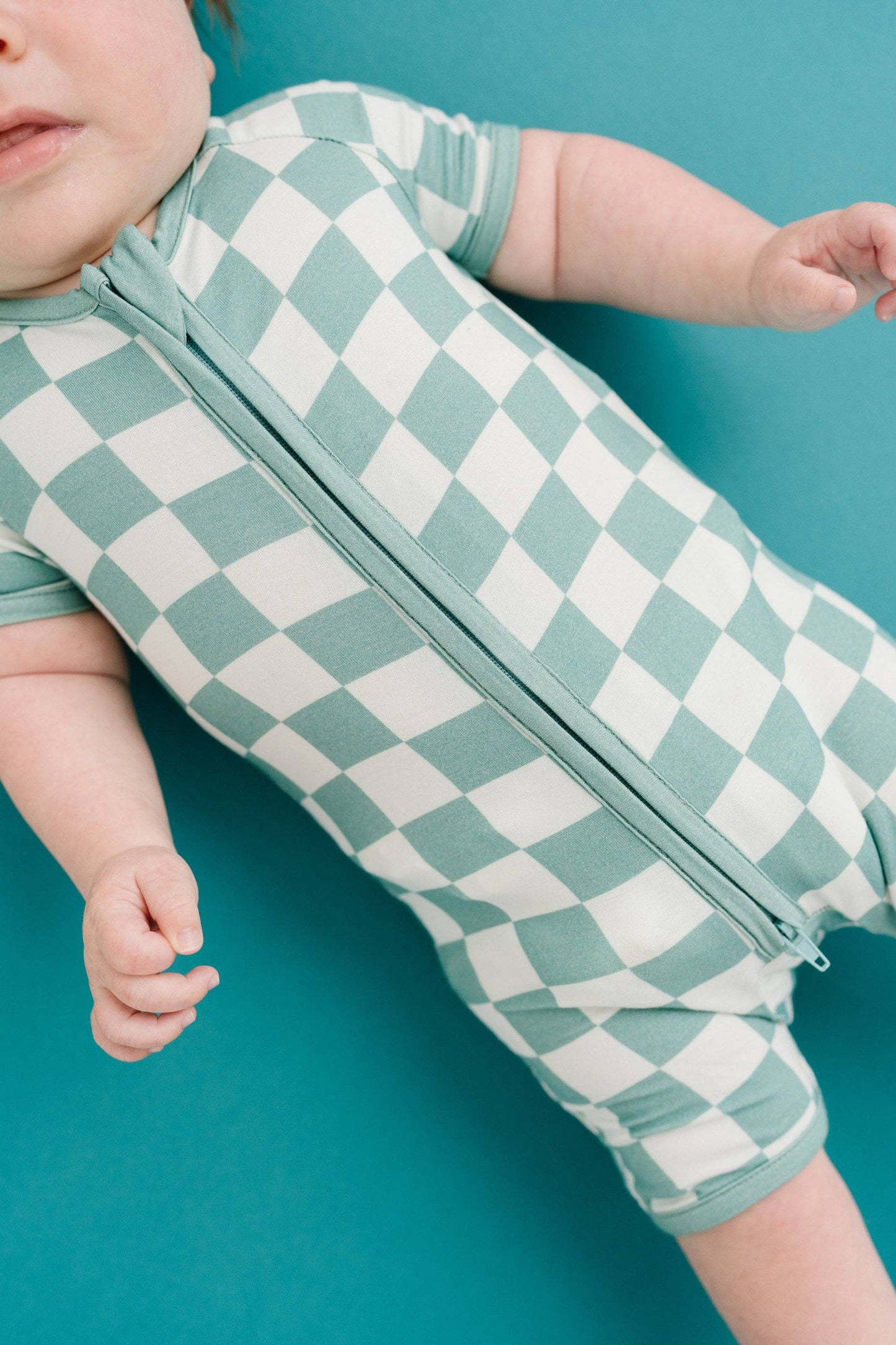 Bamboo Seafoam Checkered Shortie