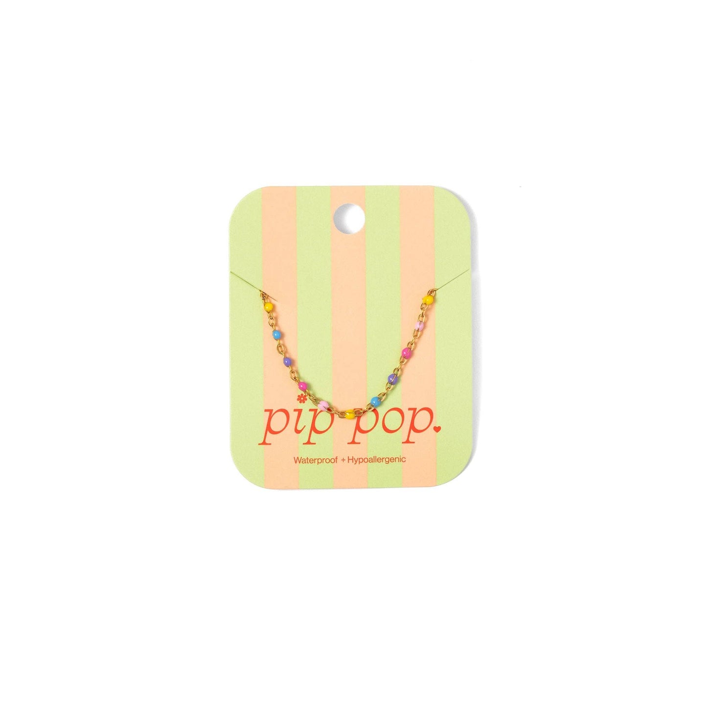 Enamel Bead Necklace Earrings - Hypoallergenic, Girl Gift