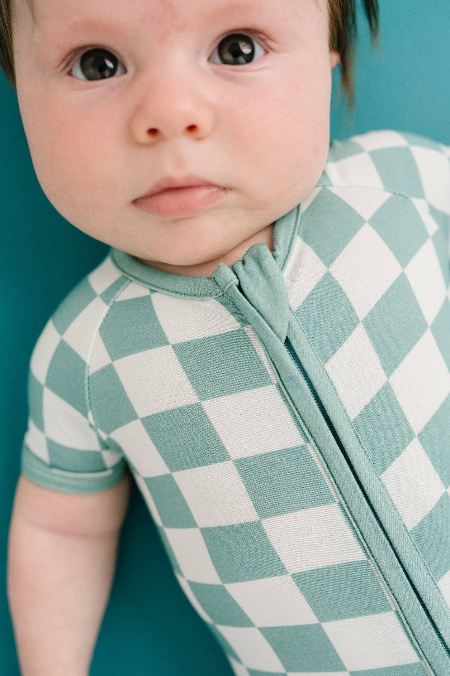 Bamboo Seafoam Checkered Shortie