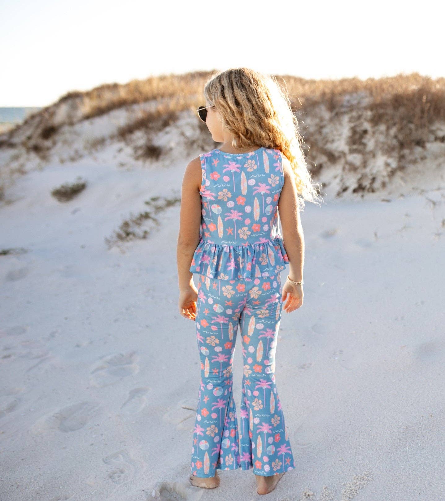 Surf Print Flare Pant Set