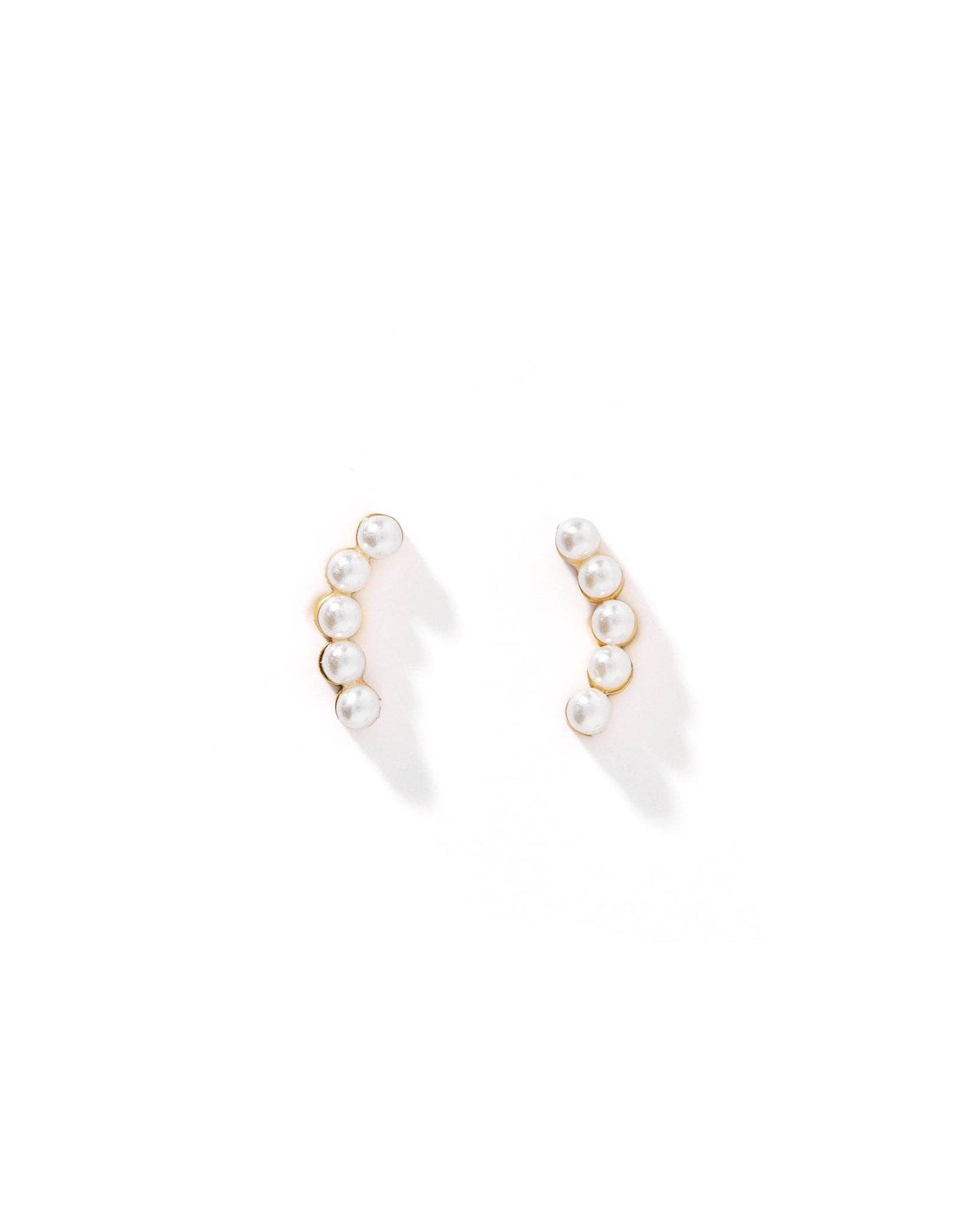 Screwback Stud Earrings - Abigail - Pearl