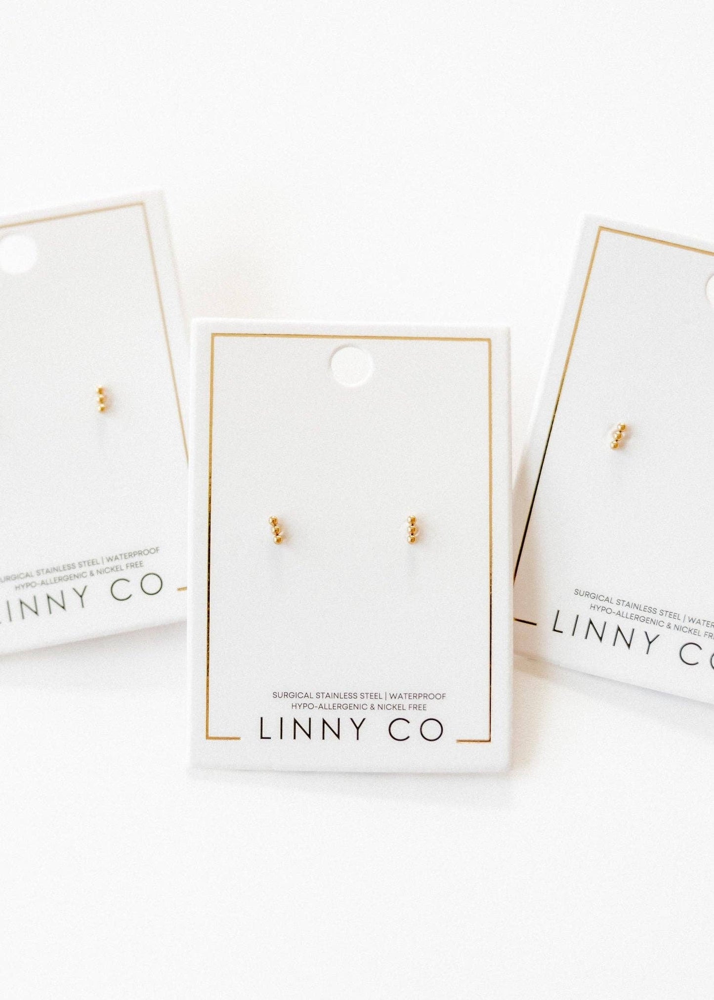 Screwback Stud Earrings - Micro Tally Gold