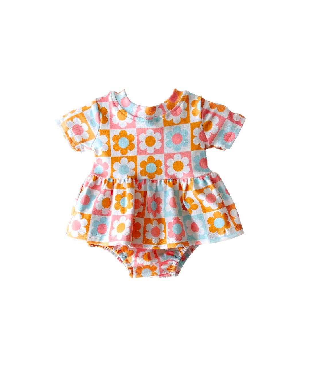 Checks & Flowers Peplum Set