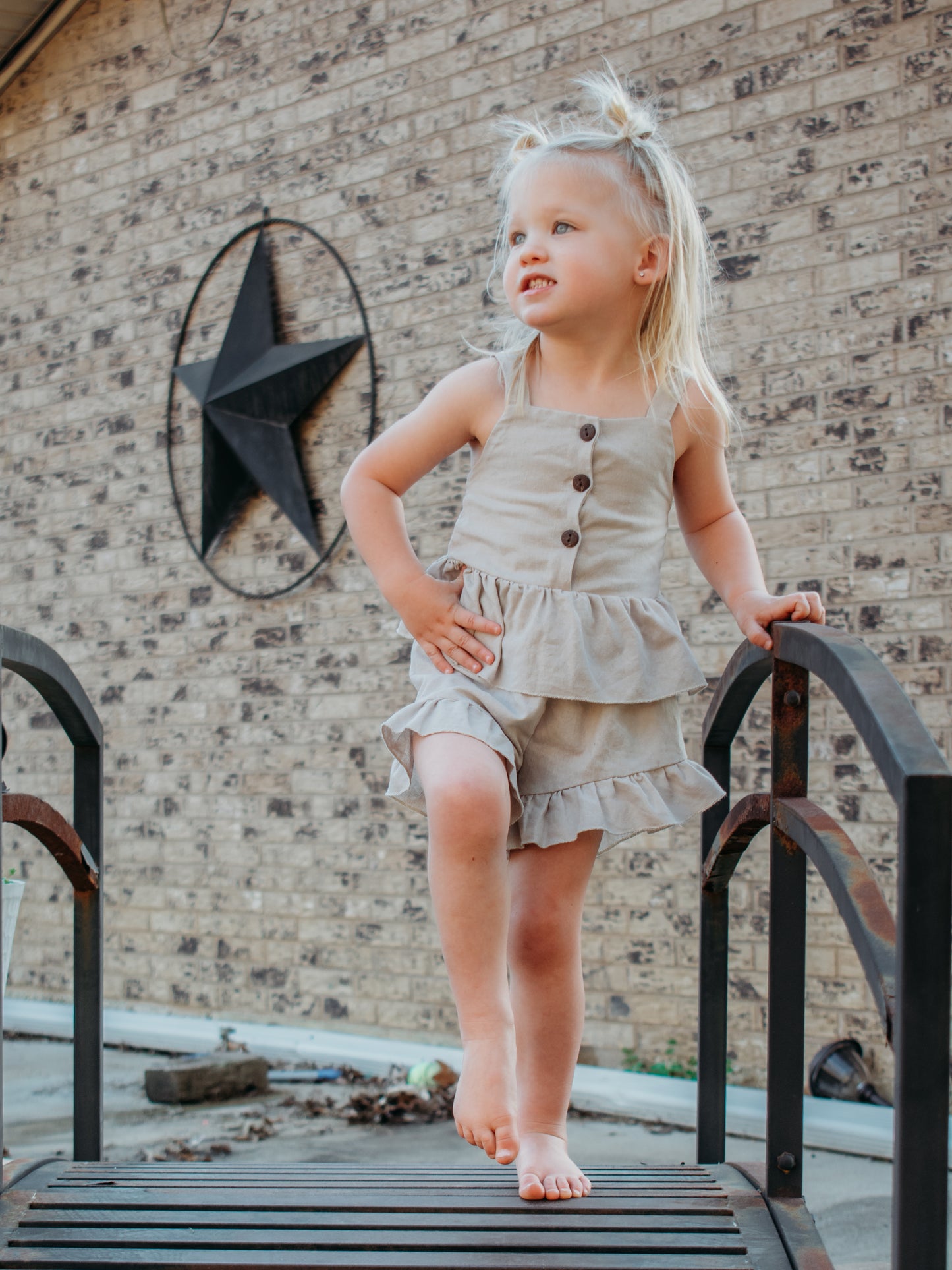 Beige Ruffle Babe