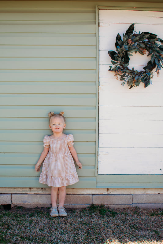 Gingham Neutral Dress