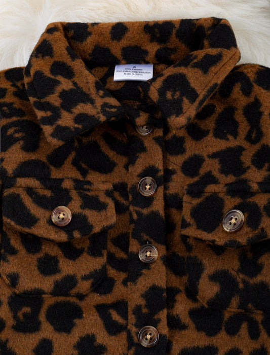 Brown Leopard Shacket