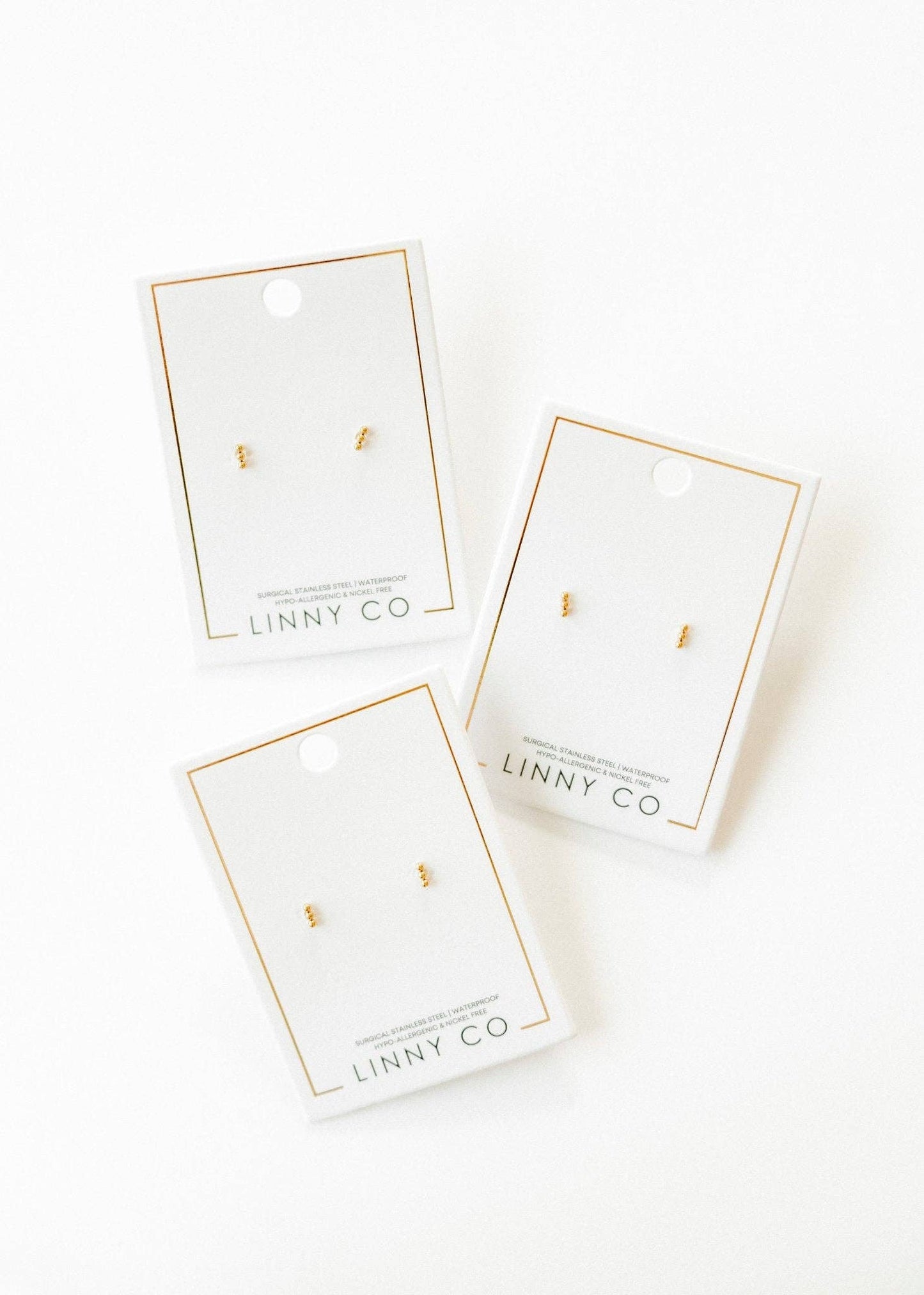 Screwback Stud Earrings - Micro Tally Gold