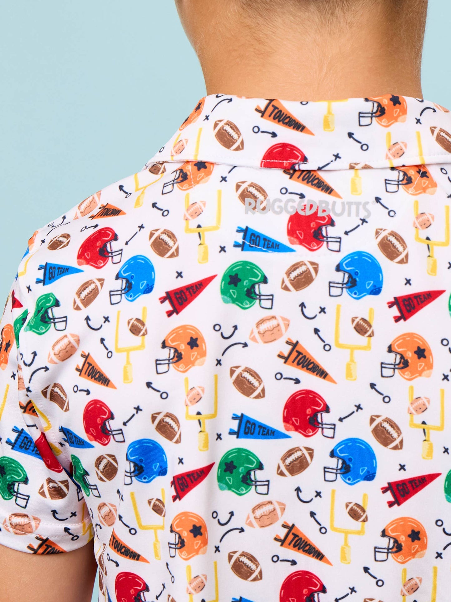 Boys Varsity Football Club Knit Short Sleeve Performance Polo