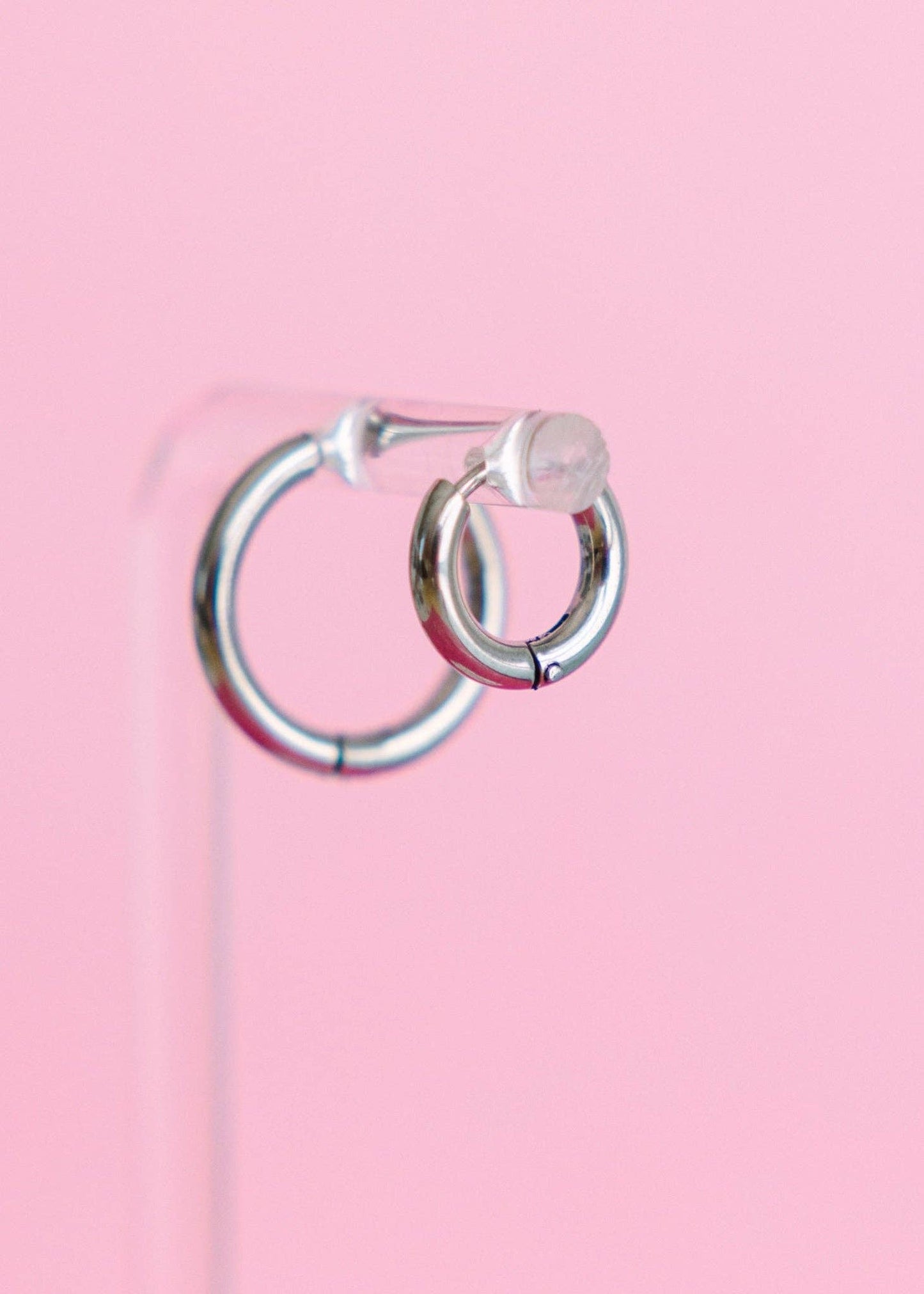 Silver Huggies Earrings