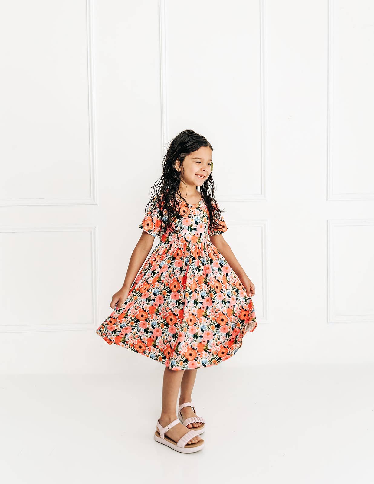 Bamboo Floral Twirl Dress
