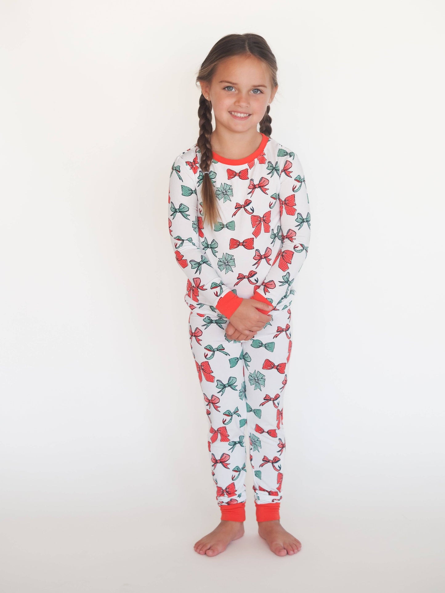 Bamboo Christmas Bow Pant Set