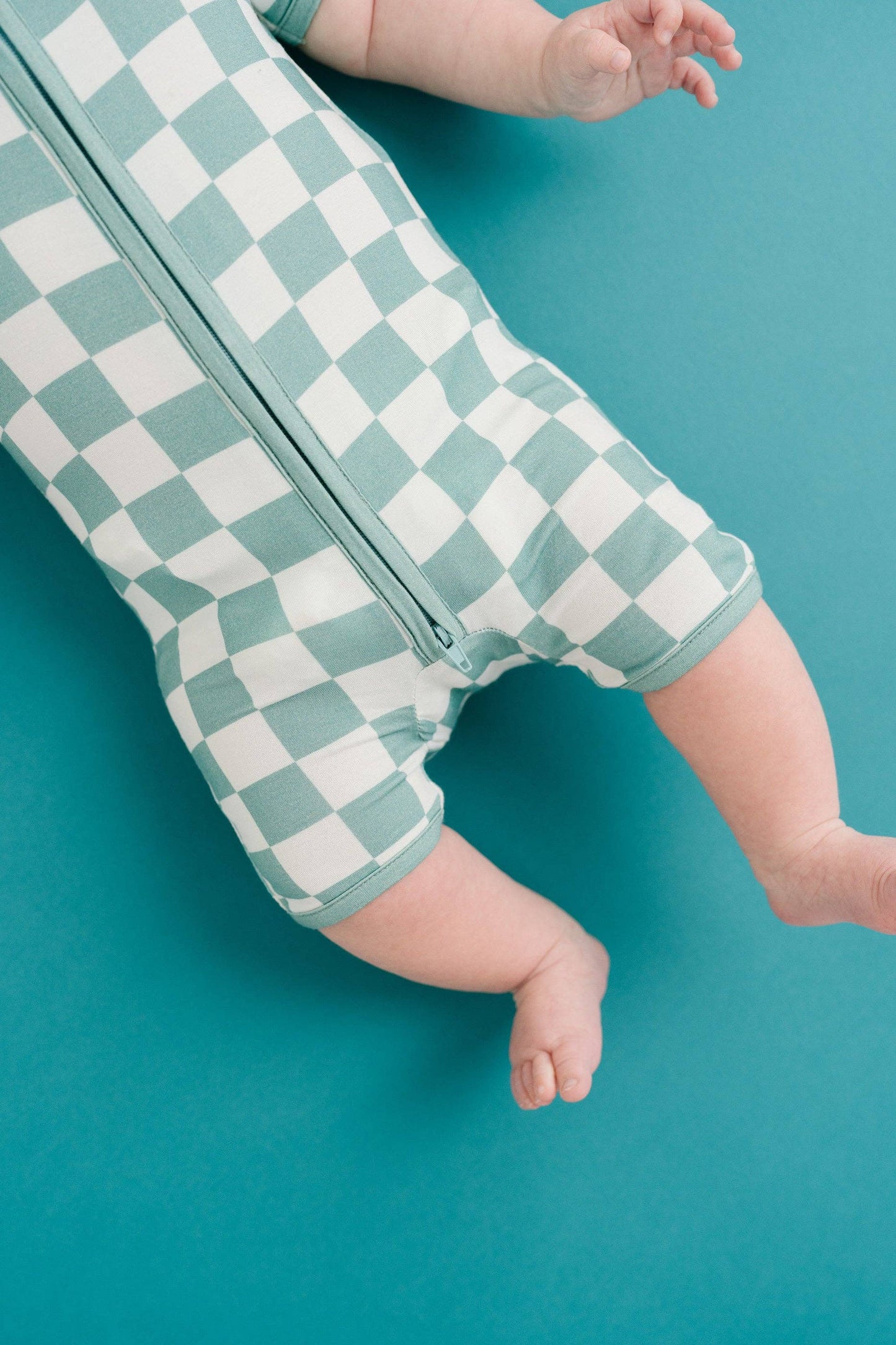 Bamboo Seafoam Checkered Shortie