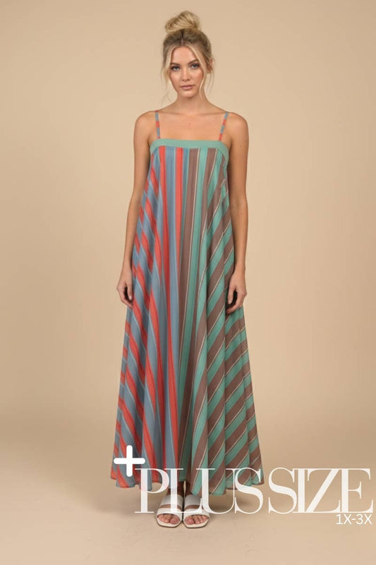 Serafina Striped Maxi in PLUS SIZE