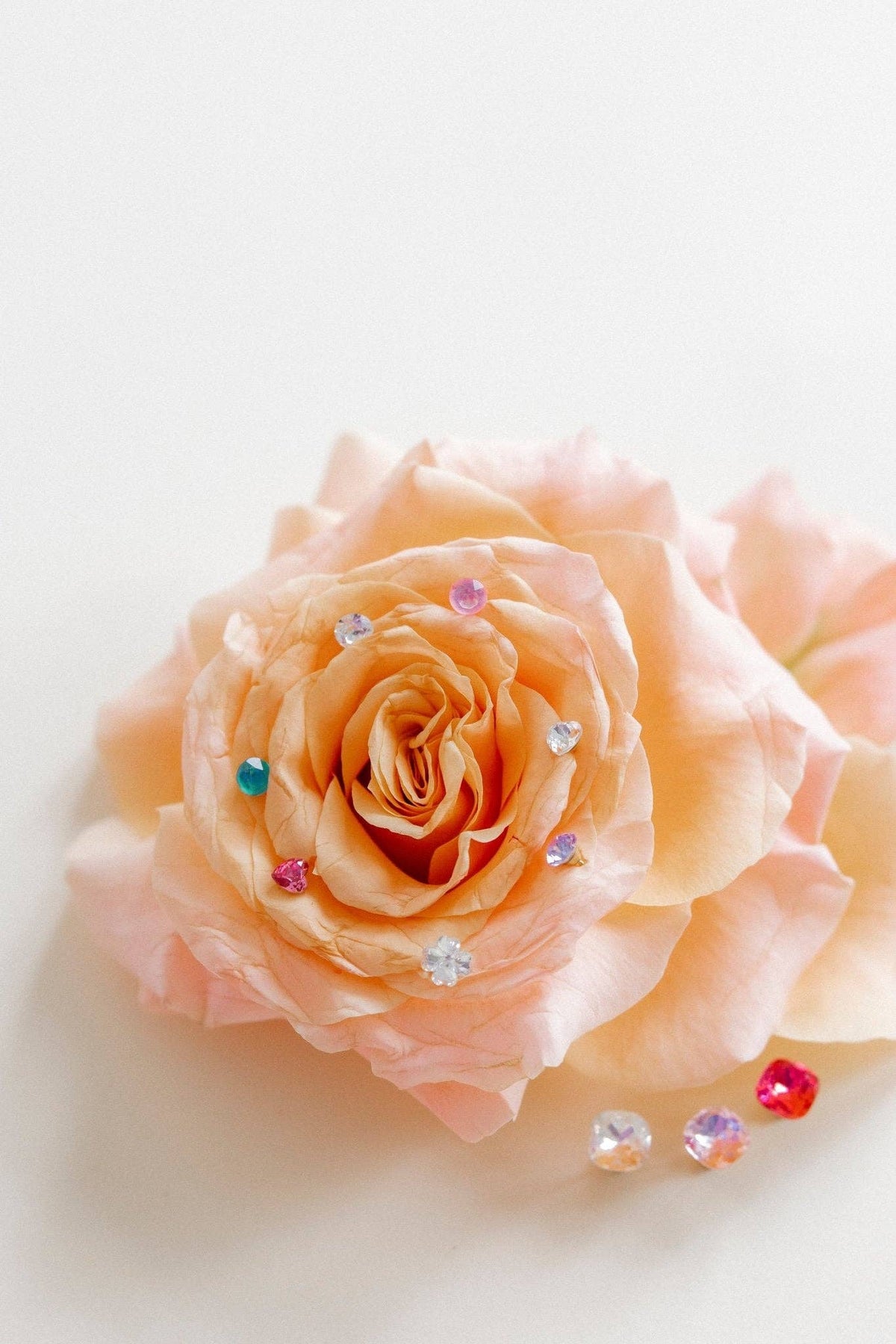 Screwback Stud Earrings Lux - Candy Heart Clear