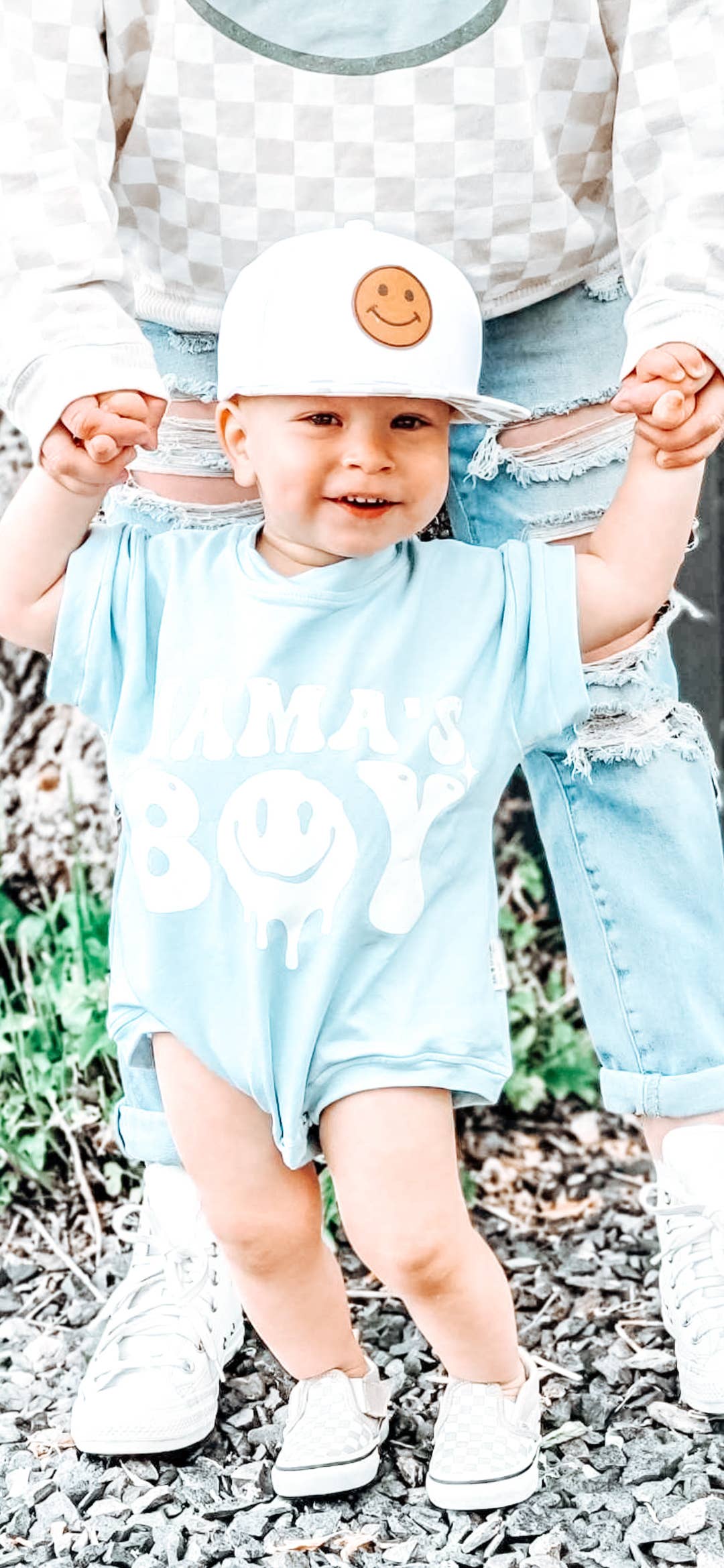 Aqua Mama's Boy Summer Bubble Romper