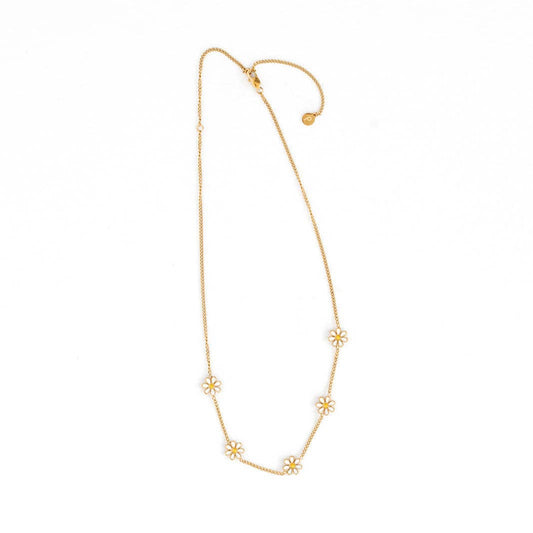 Daisy Repeat Necklace Earrings - Hypoallergenic, Girl Gift